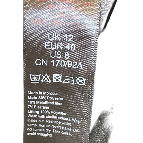 Topshop Glitter Open Back Midi Cocktail Dress - Picture 12 of 16